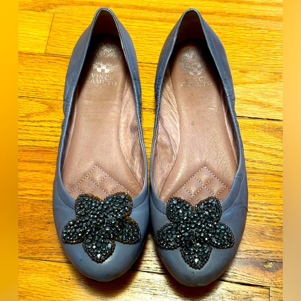 Vince Camuto Beaded Flower Ballet Flat